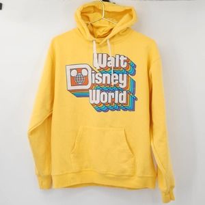 Walt Disney World Yellow Rainbow Hoodie Size Medium
